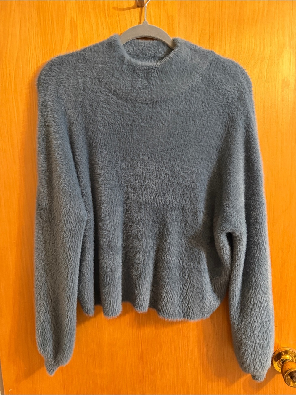 Cozy Plush Crewneck Sweater - Petrol Blue